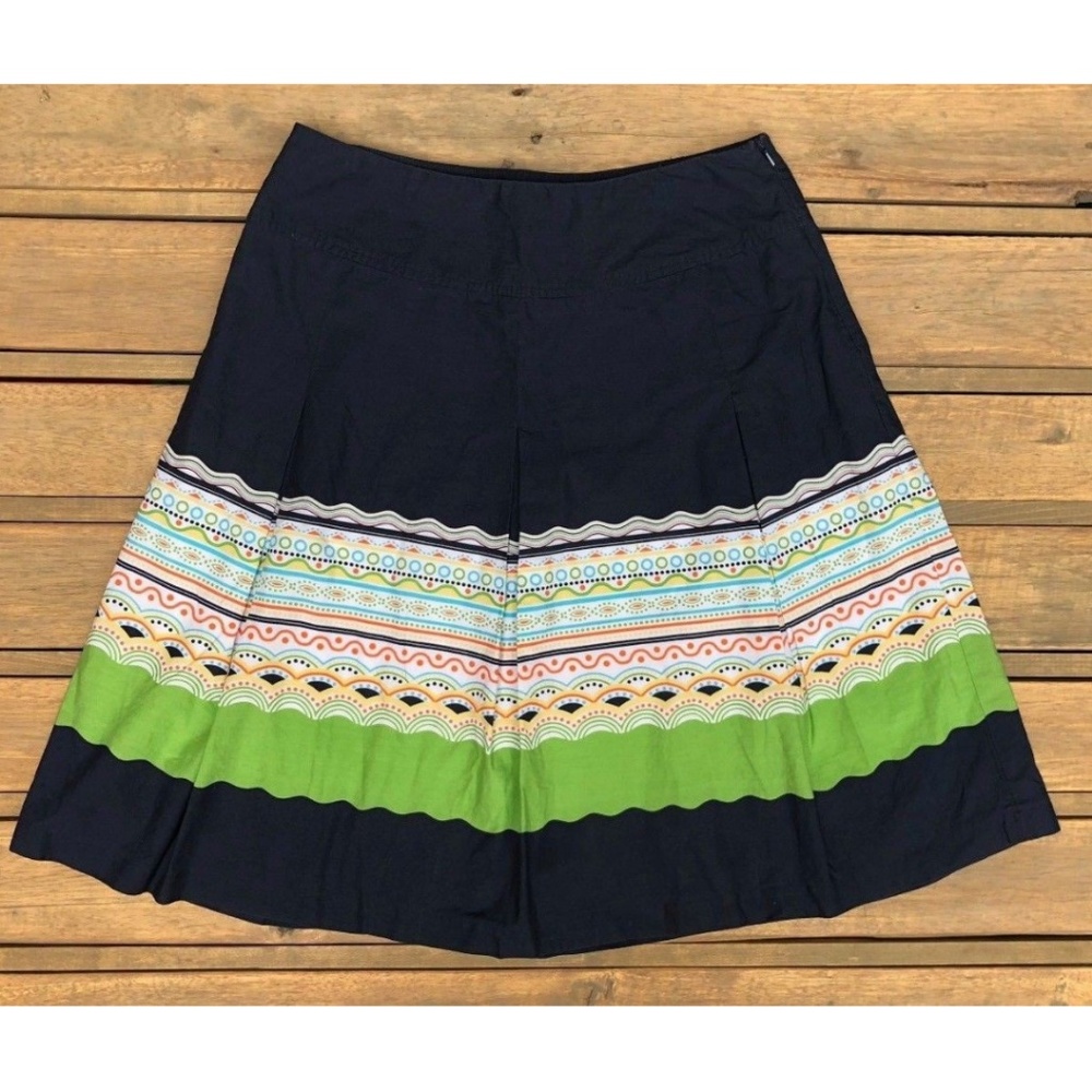 Talbots A-Line Skirt Geometric Lined